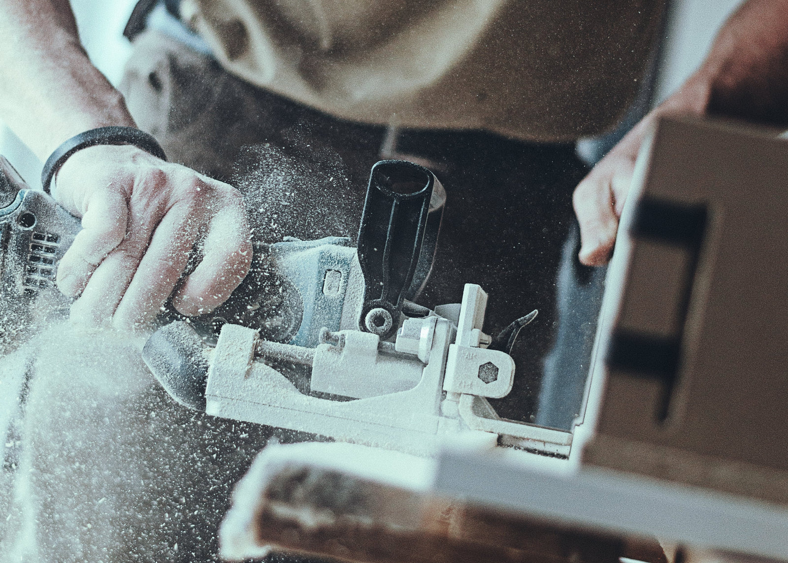 FORG3D guide-rail pods and workholding set for finish carpentry