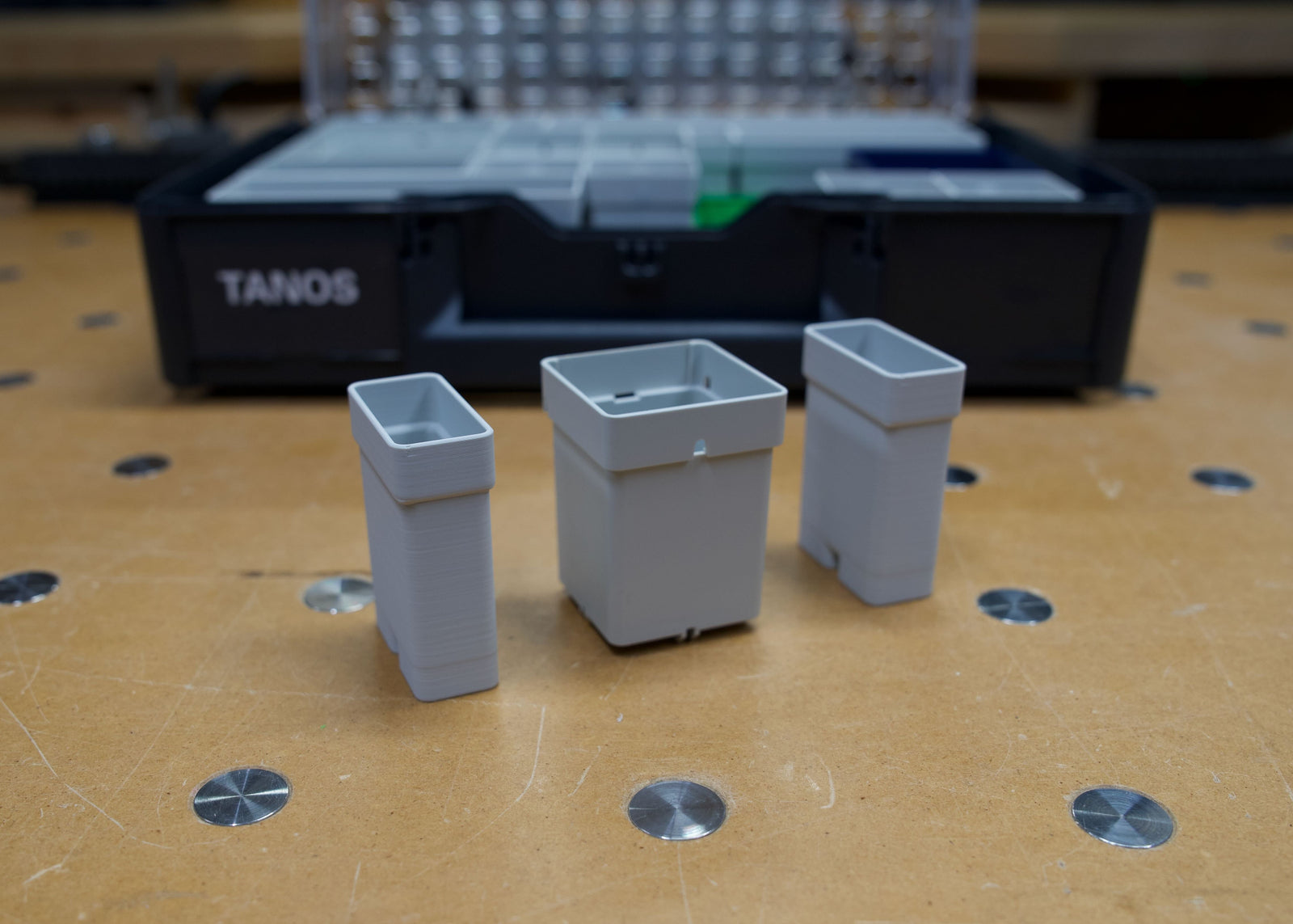 25 mm full-height SYS-ORG bins in standard Tanos colors, Systainer³ Organizer grid.