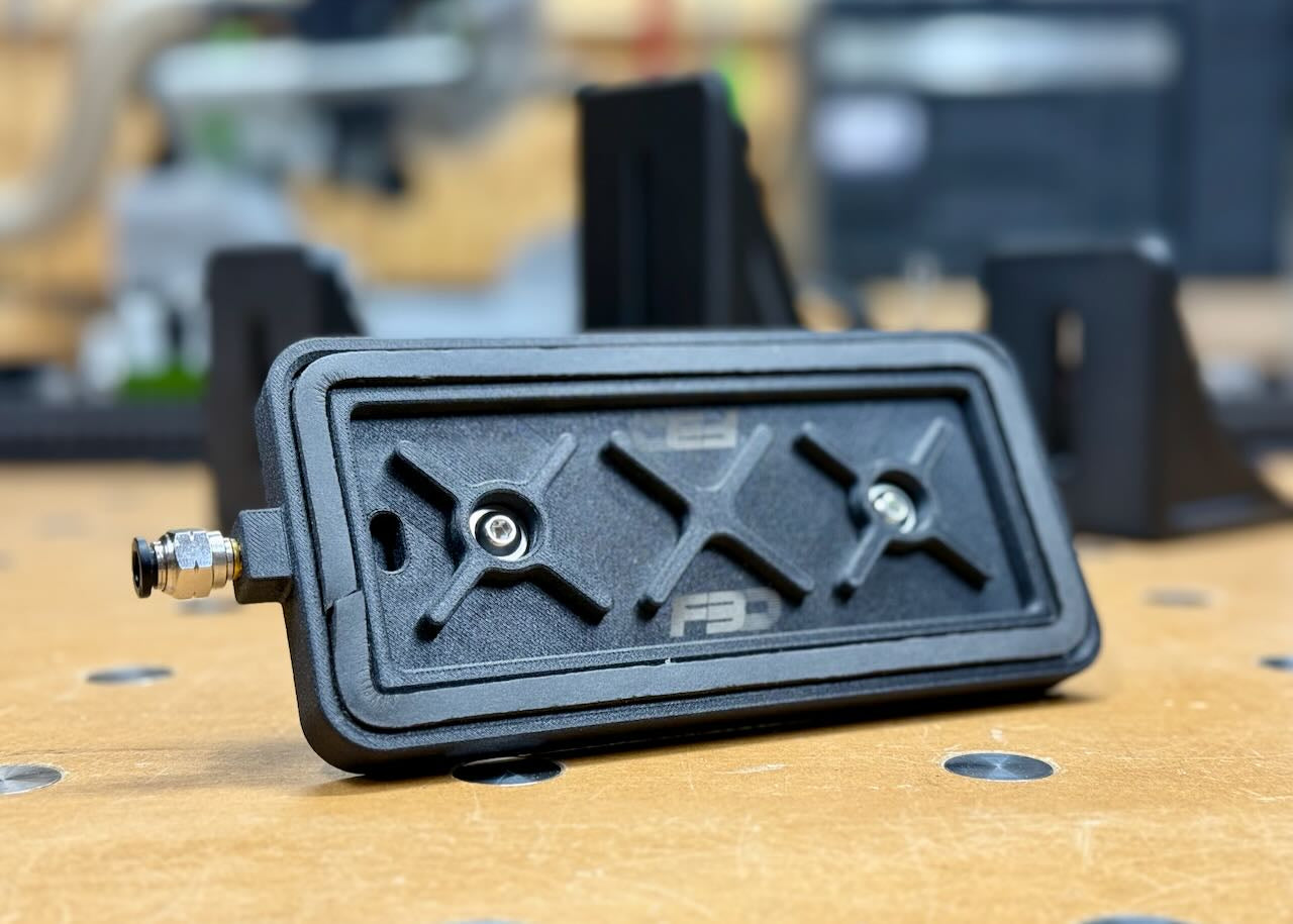 Maximus Pod — expanded vacuum coverage for panel and heavy-duty bench workholding.
