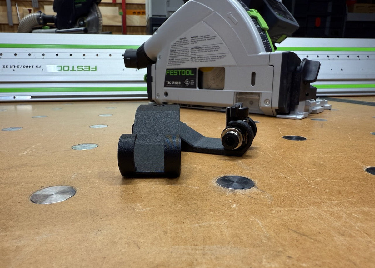 Valve Kit mounted mid-rail on a long guide rail setup.